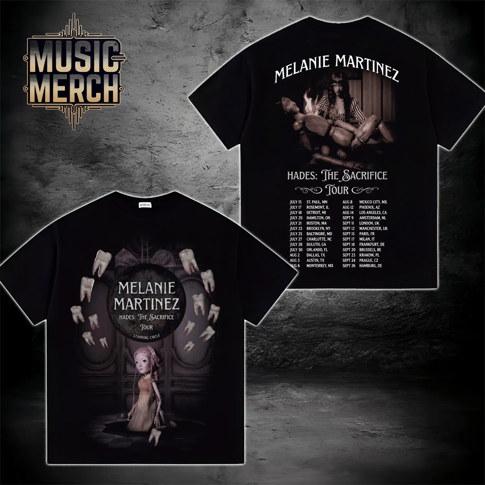 Melanie Martinez - Hades New Album THE HADES RITUAL 2026 Premium Cotton T-Shirt Graphic Alternative Pop Melanie Martinez Fan Merch Gift For Music Lover,Vintage Fan Merch for Music Lovers S–5XL