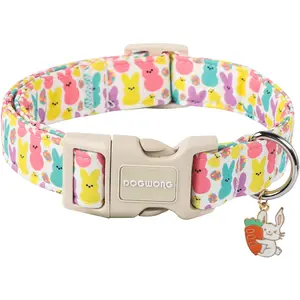 DOGWONG Easter Dog Collar — Adjustable Colorful Egg Collar for Small, Medium & Large Dogs