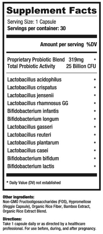 Mama Natural Prenatal Probiotic for Women – 25B CFU - Gut & Immune Support for Pregnancy, Breastfeeding & Postpartum