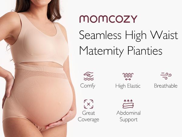 Momcozy Women's Maternity High Waist Underwear Pregnancy Seamless Soft Belly Support Panties Over Bump 3 Pack,-【B】 Momcozy Women's Maternity High Waist Underwear Pregnancy Seamless Soft Belly Support Panties Over Bump 3 Pack,-【B】