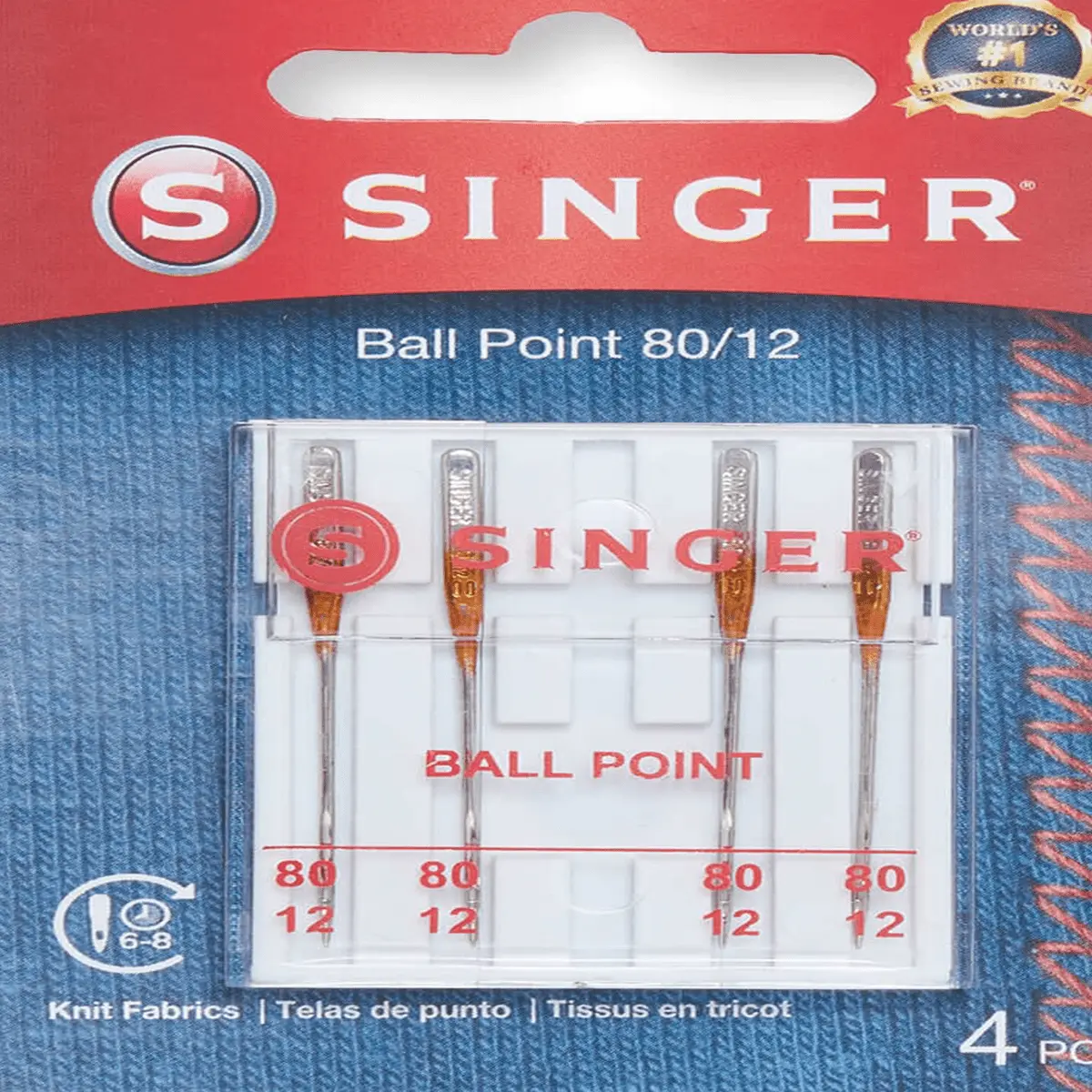 Singer Ball SINGER BALL POINT 80/12 LIGHTWEIGHT SEWING NEEDLES (4 PACK) - TikTok Shop