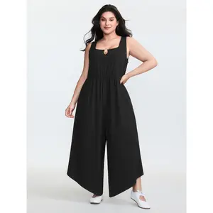 【Summer Turn-Up】BlOOMCHIC Plus Size Supersoft Stretchy Metal Loop Jumpsuit [1x-6x] 2026 Summer Pick for Mother's Day