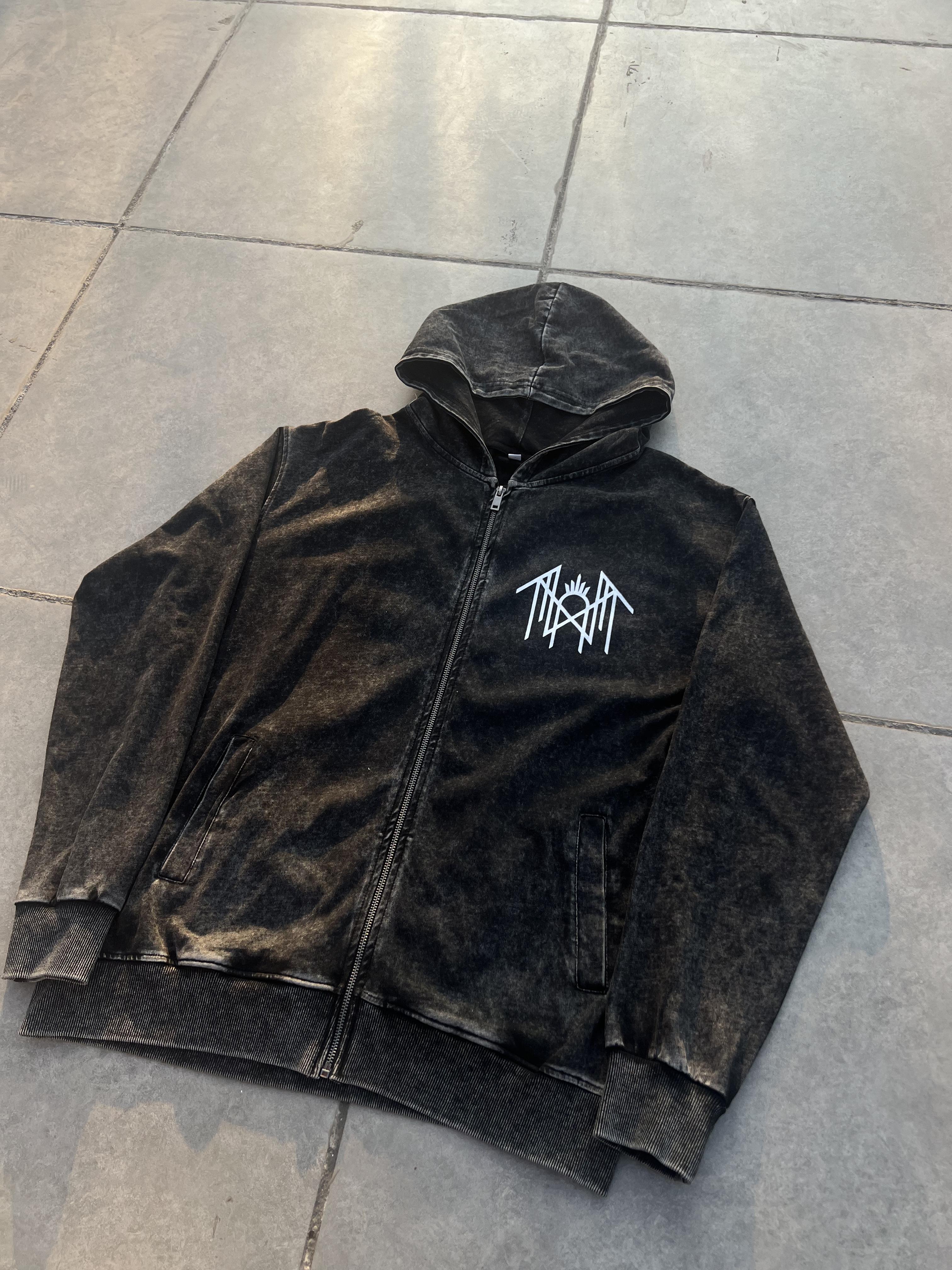 Lightweight Unisex Sleep Token Washed Cotton Zip-Up Hoodie Retro Classic • Breathable • Pure Cotton • Comfortable Perfect for Autumn & Mild Winter • Vintage Casual Style