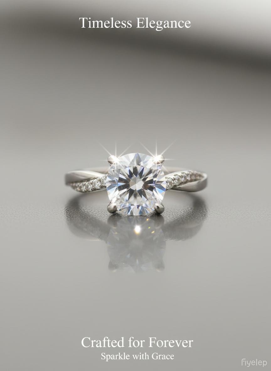 S925 Sterling Silver Solitaire Ring -Classic solitaire style with a round central cubic zirconia Sparkling Gift for Engagement, Graduation & Birthday | Elegant Daily Wear Jewelry hypoallergenic