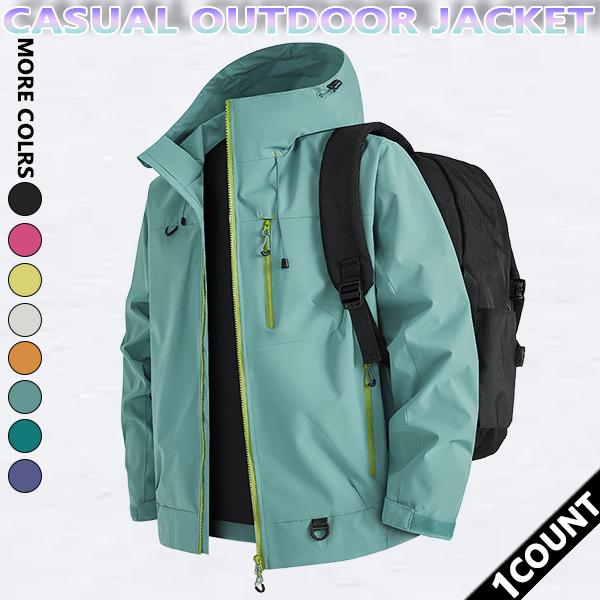 Autumn and Winter hooded casual men's Outdoor Jackets,  Windproof and wear-resistant color-blocked jacket, couples' style winter coat, outerwear top.