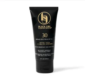 Black Girl Sunscreen SPF 30 for the Face & Body - Moisturizing Sun Protection, SPF 30, Sun Lotion for Women, Ultra Sheer, Travel Size, No White Cast for Melanin Rich Skin - 2 fl oz
