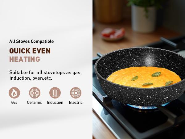 [Live] Cookware & Bakeware Set - 30 Piece Black Granite Cooking Pans Set, Non-Stick Pots and Pans Set，17 Piece green Cooking Pans Set