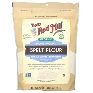 Bob's Red Mill Organic Spelt Flour, Whole Grain, 20 oz (567 g) Bob's Red Mill Organic Spelt Flour, Whole Grain, 20 oz (567 g)