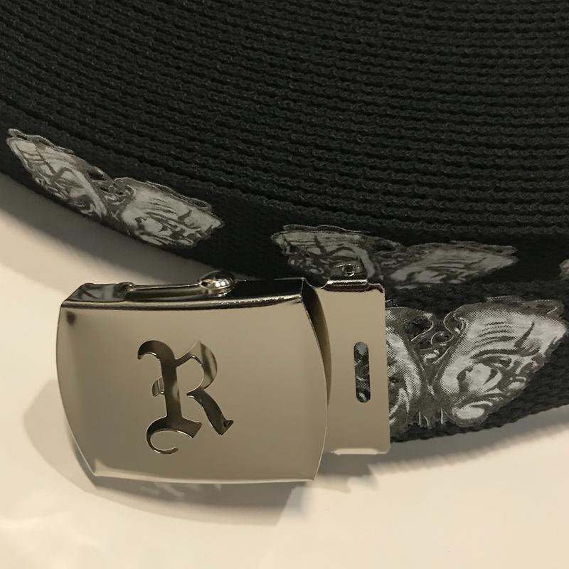 Initial letters Canvas Military Web smile now cry later Belt 50 inch & sylver Letter or waist Decors or longer belt