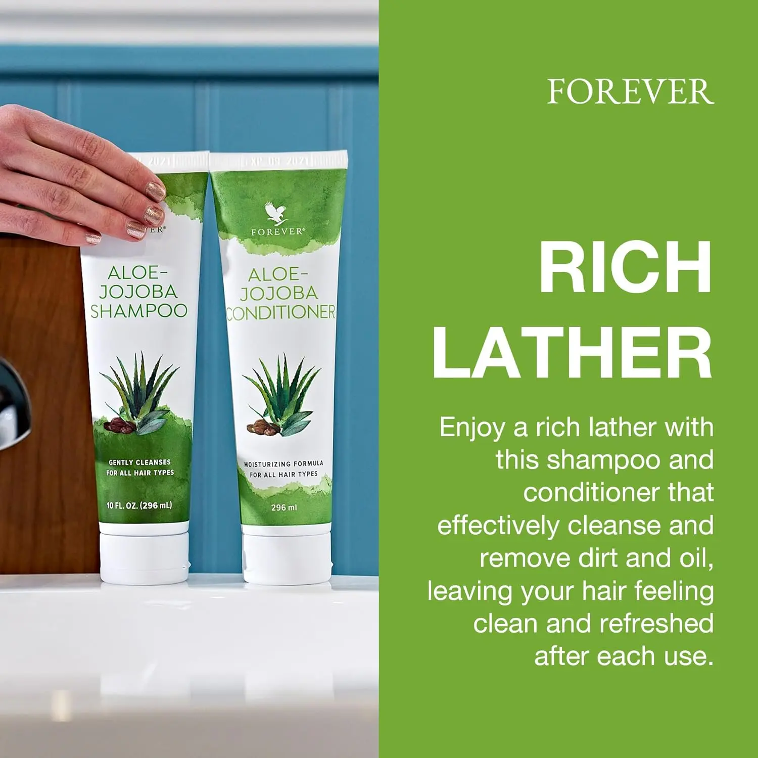 Forever Living - Aloe Jojoba Shampoo, Gentle Vegan and Gluten-Free Formula  with Aloe Vera and Oil, Tropical Fruit Fragrance, Twin Pack - TikTok Shop