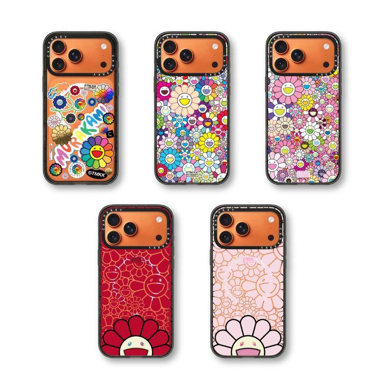 Casetify Art Sunflower iPhone Case, Trendy Collaboration Phone Cover, Murakami Style Design, Shockproof Anti Drop Protective Case