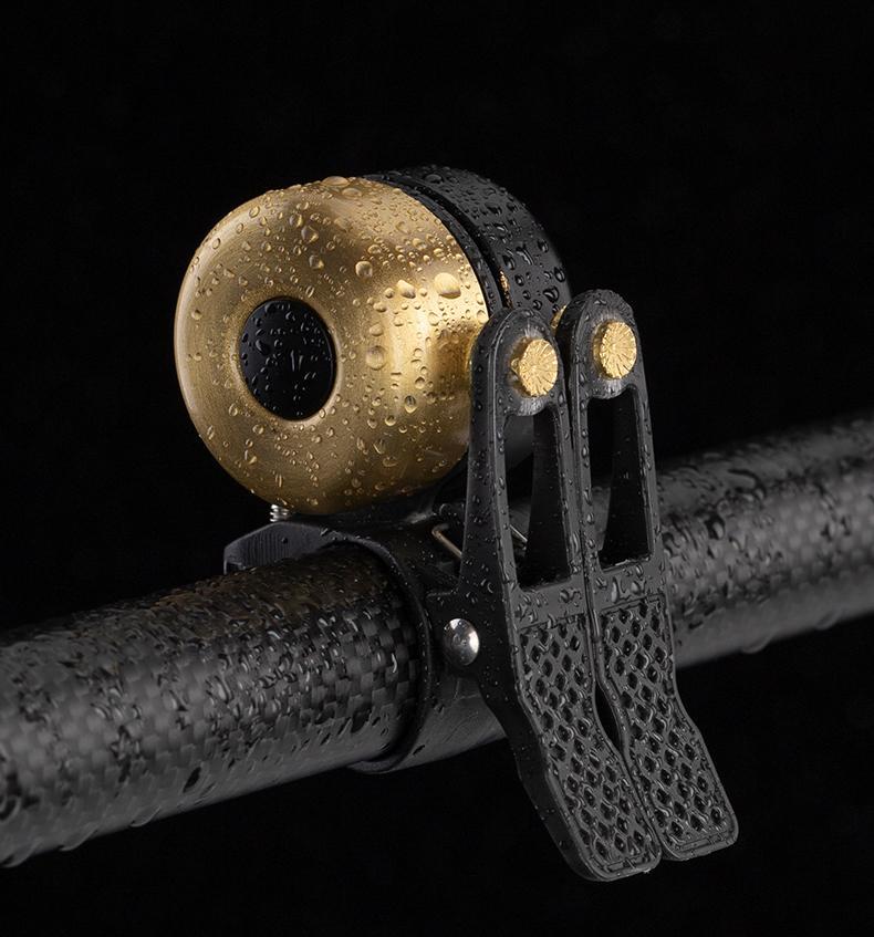 ROCKBROS Bike Bell, Copper Alloy Bike Bell, Loud Sound Classic Bike Ring Bell for Adults, for 0.82’’-0.9’’/21-23mm Handlebar Diameter