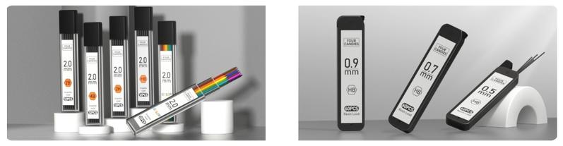 FourCandies 25PCS Art Mechanical Pencil Set with Metal Artists, 0.5mm, 0.7mm, 0.9mm & 2mm Lead Holders, 432PCS Graphite Lead Refills, Office Stationery & School Supplies for Drawing Sketching, Christmas Gift HolidayHaul - Writing