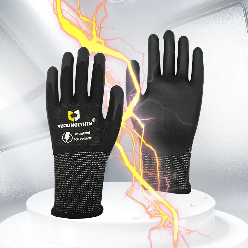 500V Electrician Insulated Rubber Gloves, Low Voltage Maintenance Work Safety Gloves, Waterproof Durable Protection for Lineman Electrical Repair