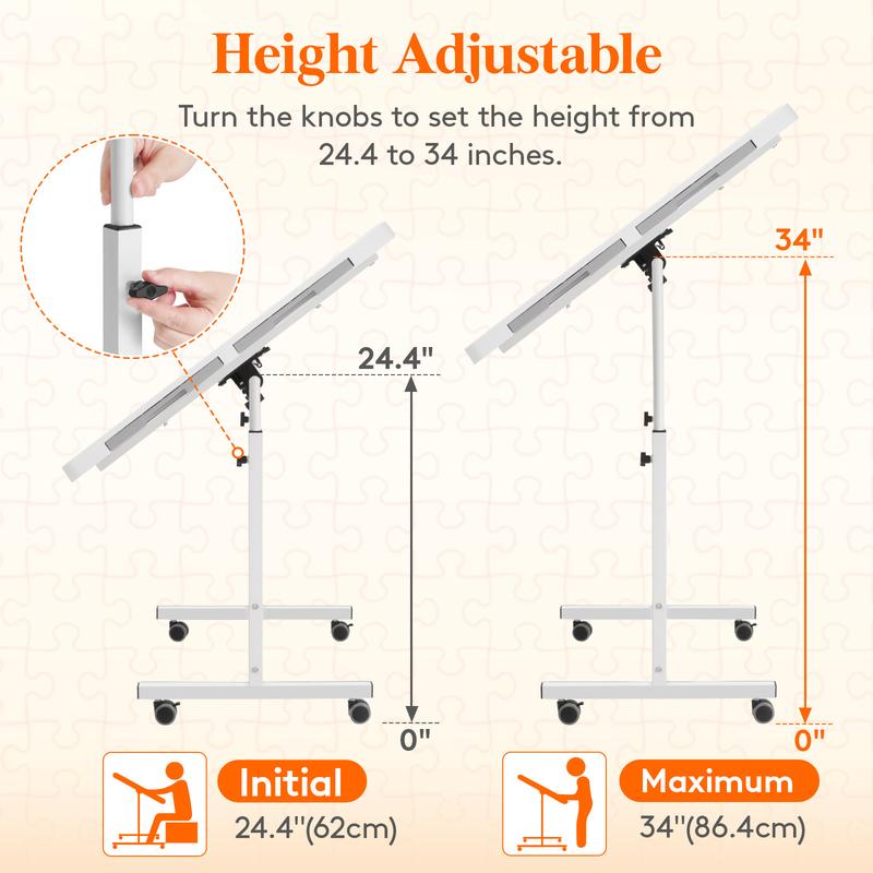 Lifewit 1500-Piece Jigsaw Puzzle Board with Drawers – Multiple Options: Rotating, Tilting, Adjustable Height, Ideal Gift for Puzzle Lovers