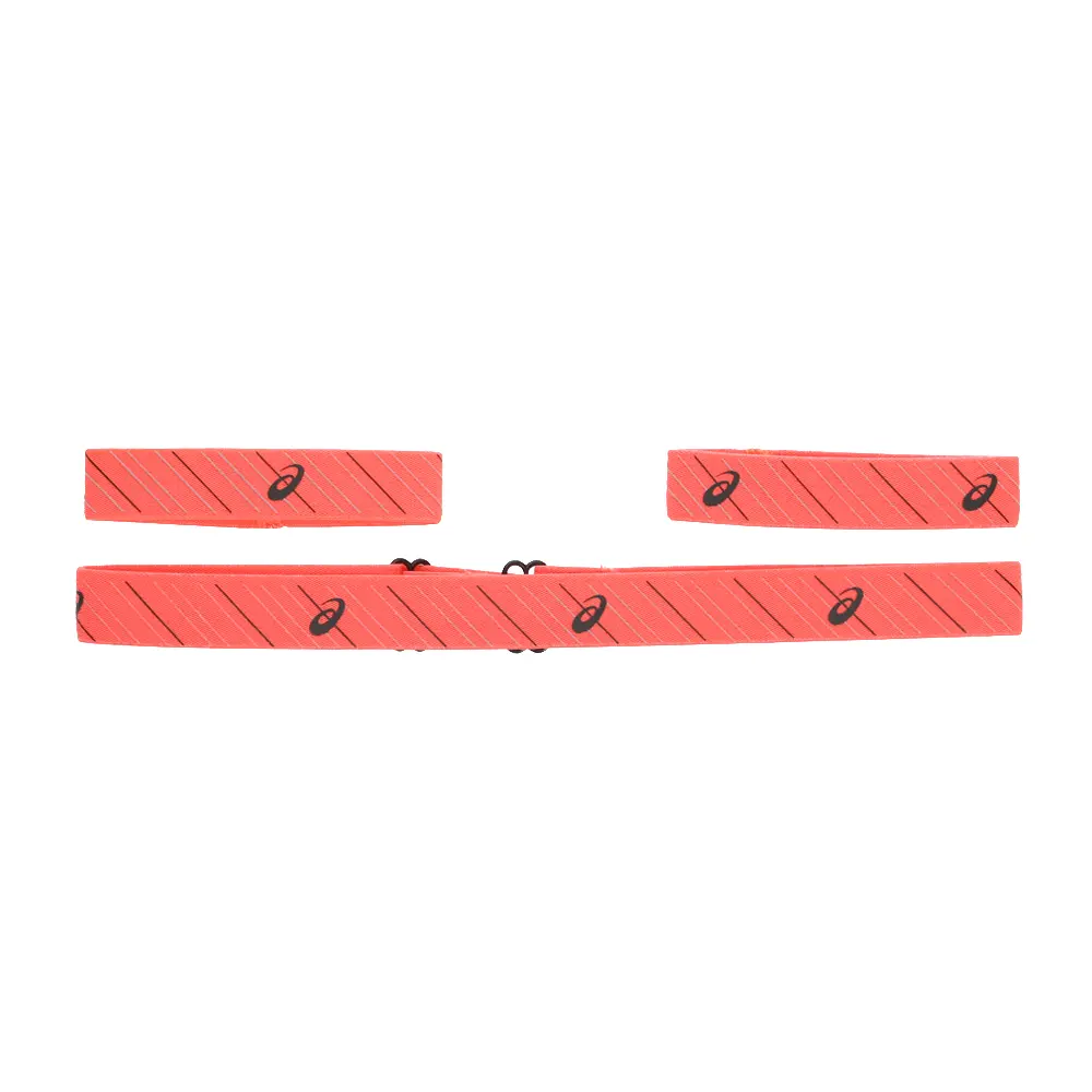 ASICS Mens Lite-Show Headband Wristband Set Athletic Athletic - Red