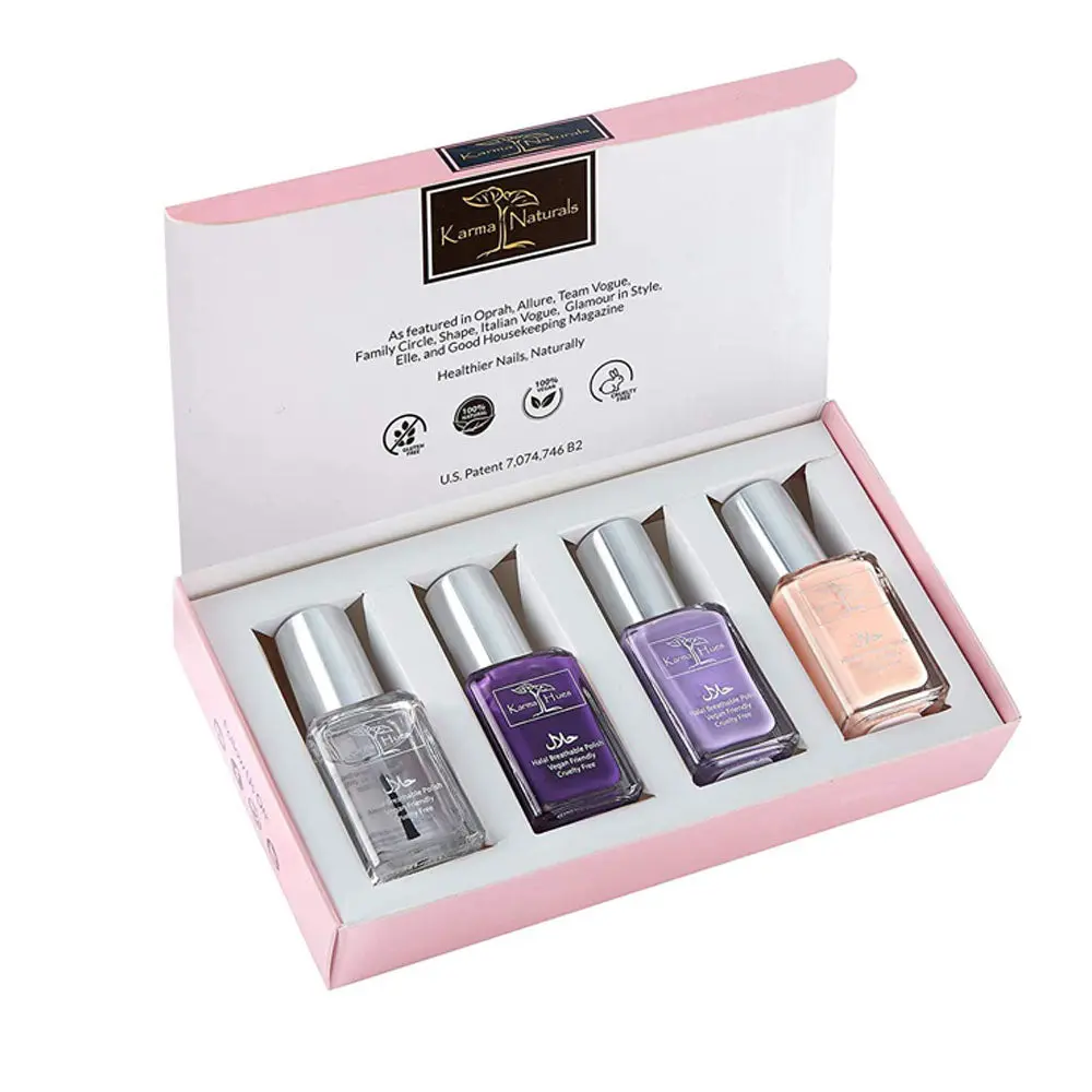 Karma Naturals Organic Halal Touch of Lavender Nail Polish Set, Ideal for Gifting (Beauty & Personal Care, Nail Care Essentials), Manicure, Vegan