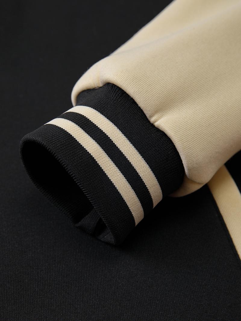 Men's Baseball Jacket Polyester Durable Wind-Resistant Orange & Apricot Colorblock Money, BOY, Rabbit, "$" Graphic Varsity Coat Y2K Vintage Retro Classic Old-School Casual Sports SWAG Streetwear Light Fleece-Lined Winter Jacket Trendy Gift for Boyfriend