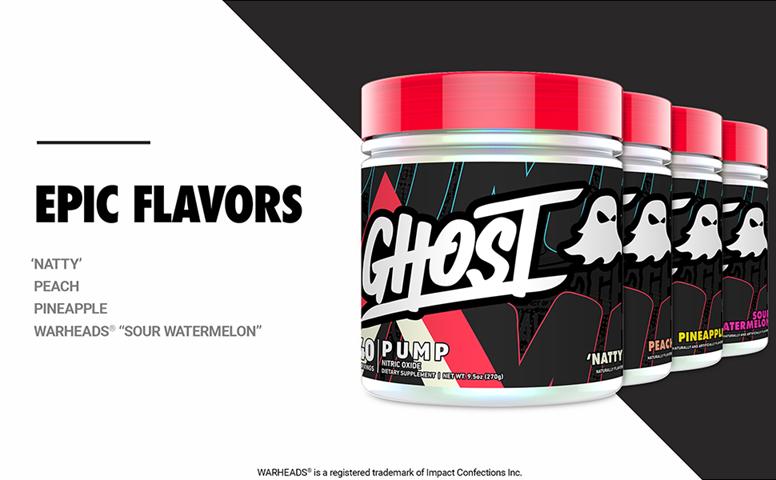 GHOST Pump Nitric Oxide Powder - 40 Servings - Sugar & Stim-Free Pre-Workout Supplements- L-Citrulline, Arginine Nitrate & L-Glutathione - Soy Free