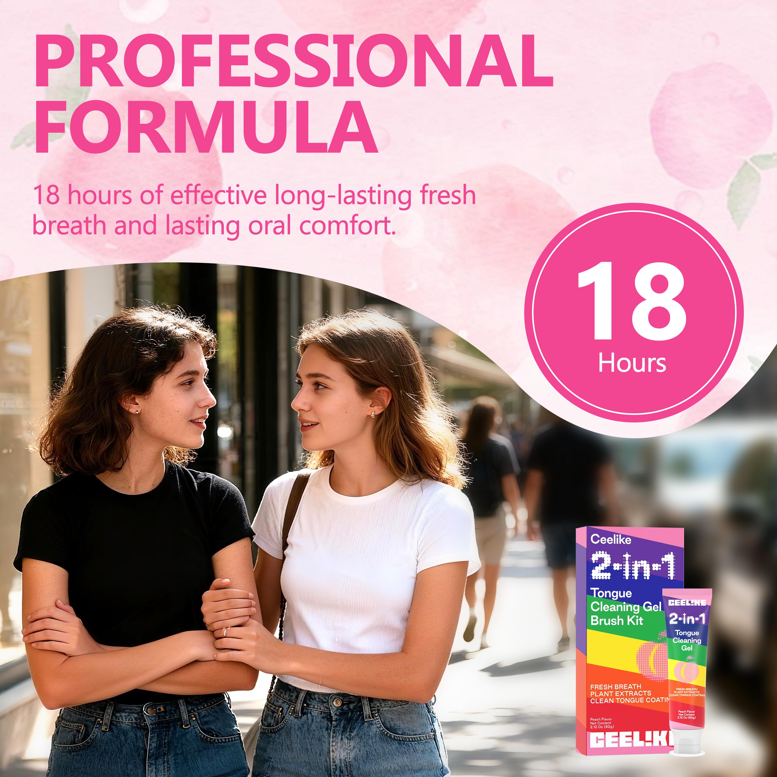 Ceelike Tongue Cleaning Gel & Brush Kit | Gentle Tongue Care for Fresh Breath & Complete Oral Health