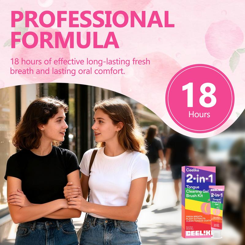 Ceelike Tongue Cleaning Gel & Brush Kit | Gentle Tongue Care for Fresh Breath & Complete Oral Health