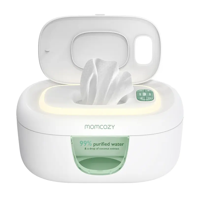 Momcozy Baby Wipe Warmer, Innovative Spring Design, Large Capacity Wipes Dispenser, Fast and Even Heating, 4 Modes of Temperature Heating Control 1 Pack