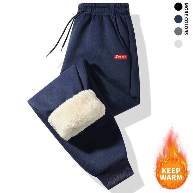 Men's Winter Fleece-LinedThermalSweatpants,Outdoor Sports Fashion VersatileCasualPants, Men'S Thermal Joggers