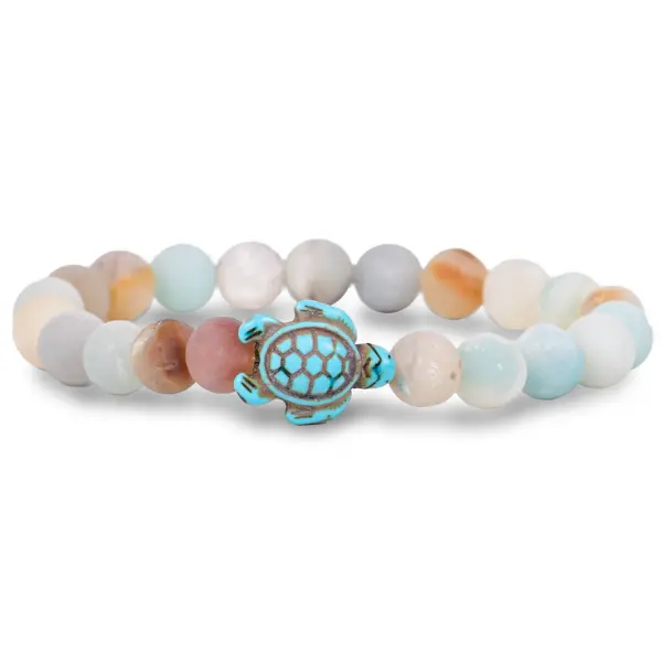 Fahlo Sea Turtle Tracking Beaded Bracelet - Glass Bead Bracelet, Track a Real Sea Turtle, Fashion Accessory for Costume Jewelry Collections, Beaded Bracelets