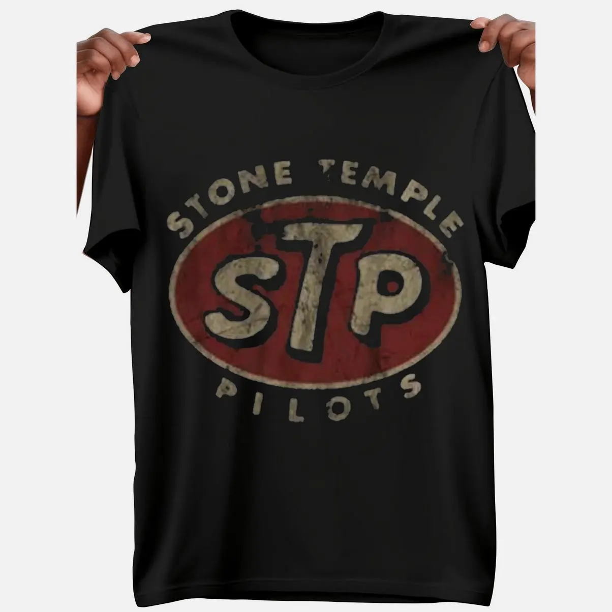 Men'S Retro STP Stone Temple Pilots Graphic T-Shirt - Casual Breathable Short Sleeve Loose Fit Vintage Band Lo Soft Everyday Tee Grunge Album Drink Dekubopdumnen Fortnite Cotton Tee
