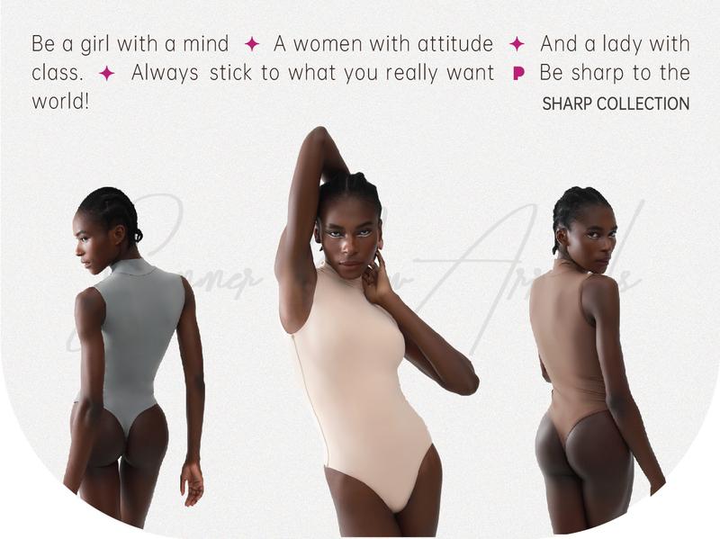 PUMIEY Mock Turtle Neck Sleeveless Bodysuit  Women's Sexy Tank Tops Sharp Collection Slim-fitting Plain candice  swanepoel