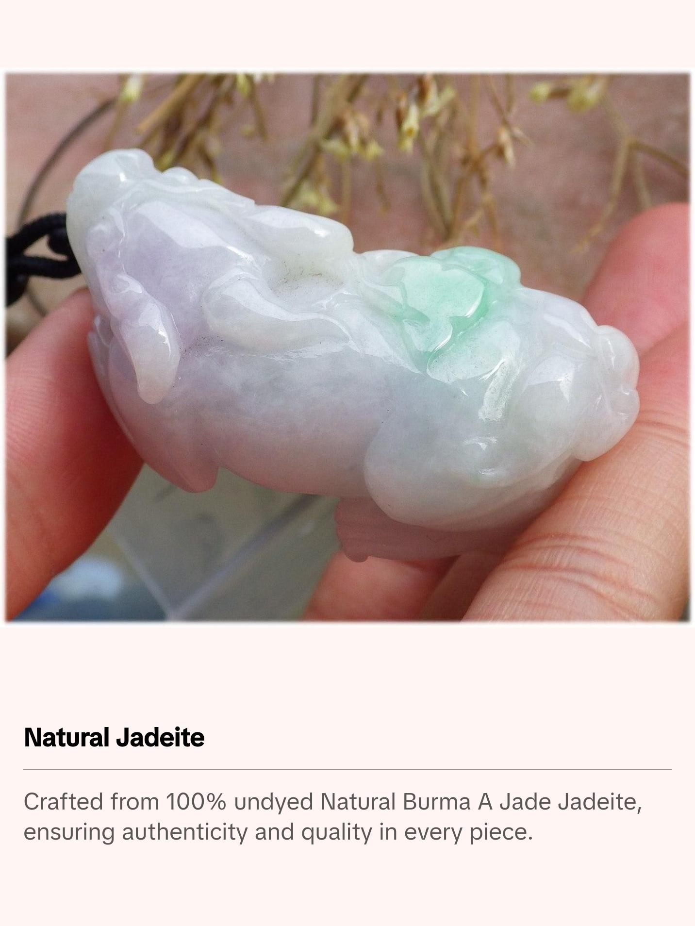 Certified Hand Carved Natural Green Myanmar Burma A Jade jadeite Dragon Pi Xiu Pendant Necklace