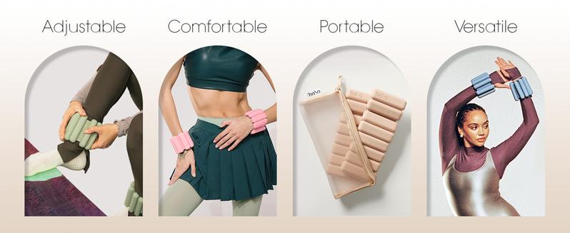 Bala Bangles - Set of 2 Adjustable Wearable Wrist & Ankle Weights