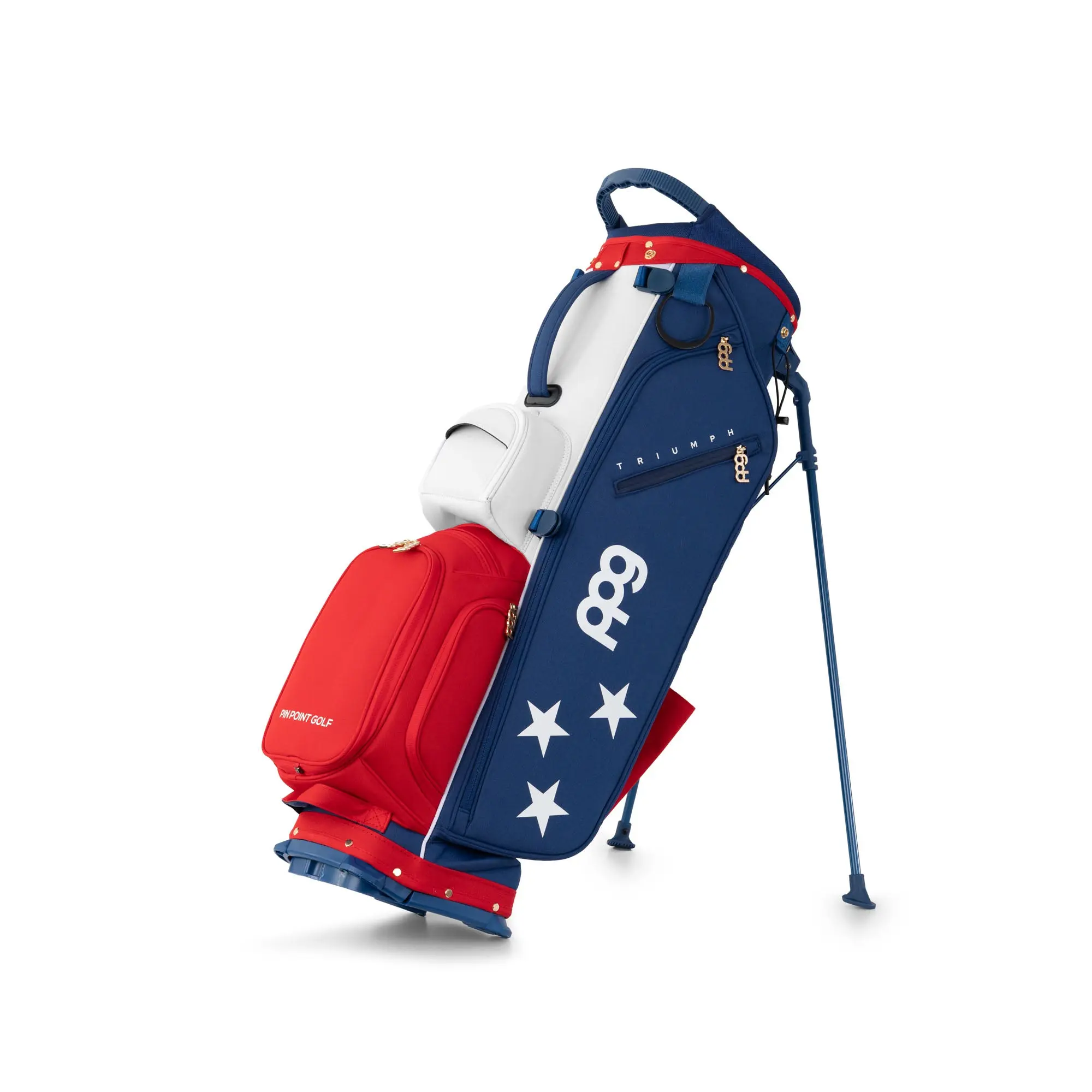 Hybrid Golf Stand Bag for Golfers, Lightweight Nylon Fabric with 6-Way Club Divider, Pushcart-Friendly Design, Dual Insulated Beverage Pockets & Magnetic Storage, Golf Supply