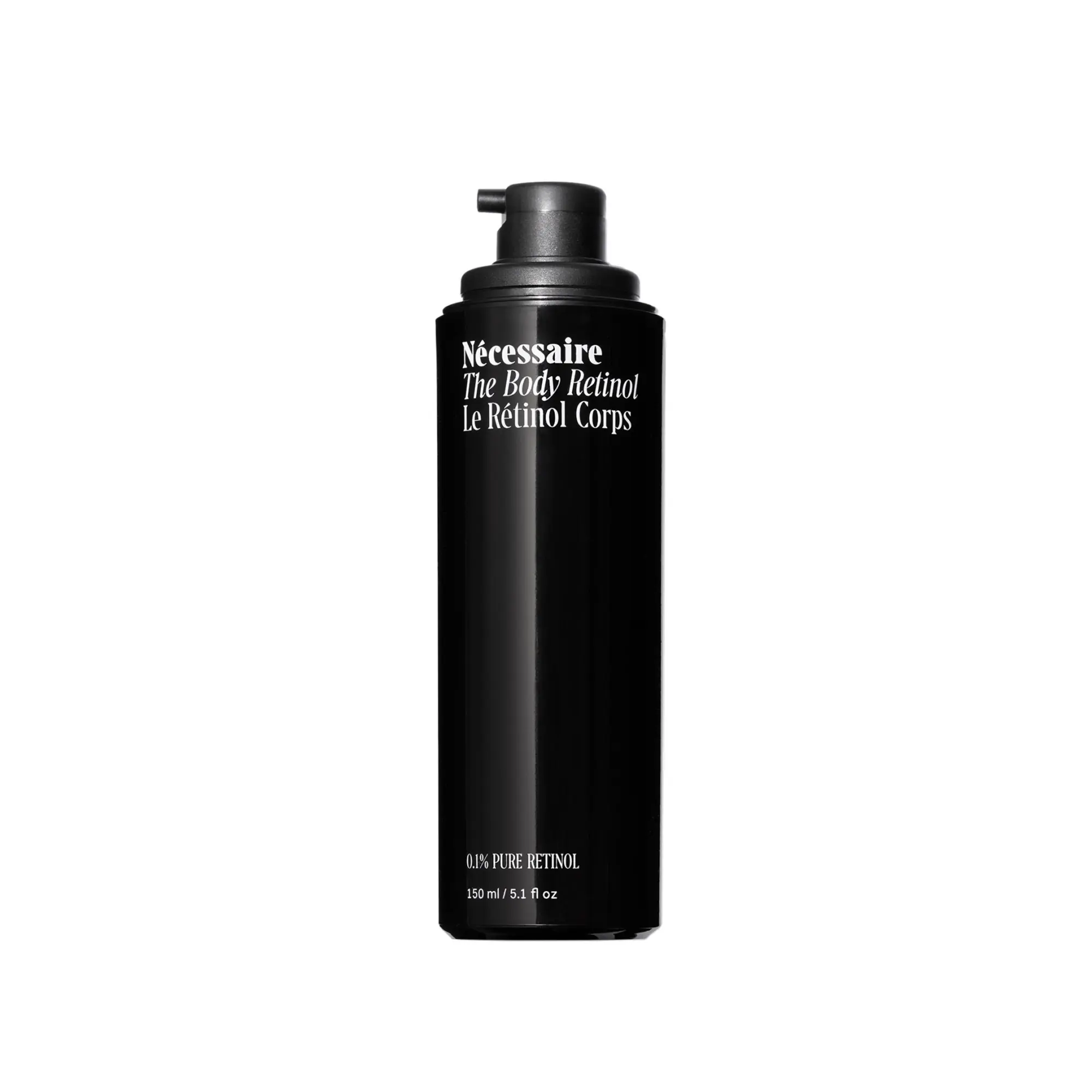 Nécessaire - The Body Retinol. 0.1% Pure Retinol + 10% AHA. Repair Serum and Retinol Body Lotion for Crepey Skin Treatment, Wrinkle Prevention. 150ml / 5.1oz