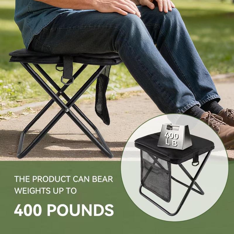 BougeRV Portable Folding Stool with Carry Bag Lightweight Collapsible Outdoor Chair for Travel BBQ Fishing Beach Picnic Camping Versatile and Comfortable Folding Lawn Chair