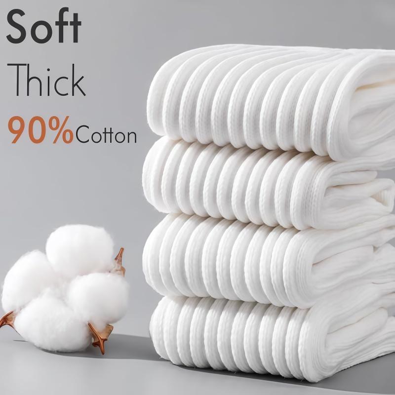 3-Pack Women's Knee-High Socks: Retro Solid-Color, Loose-Fit Mid-Calf Socks - Cotton Casual Sports Socks - Thick Ribbed, Comfortable, Loose-Fit Socks - Moisture-Wicking and Breathable - A Must-Have for Everyday Outfits
