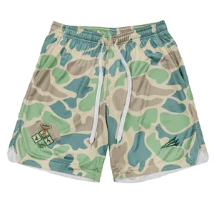 Men's Seamhead Hunting Club Camo Mesh Lifestyle Basketball Mesh Shorts