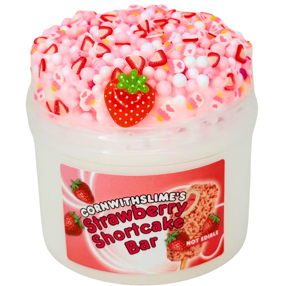 Strawberry Shortcake Bar Slime Floam Texture Scented Strawberry Shortcake Ice Cream Bar