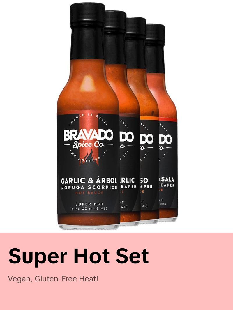 Bravado Super Hot Set - Featuring Garlic & Árbol Moruga Scorpion Hot Sauce