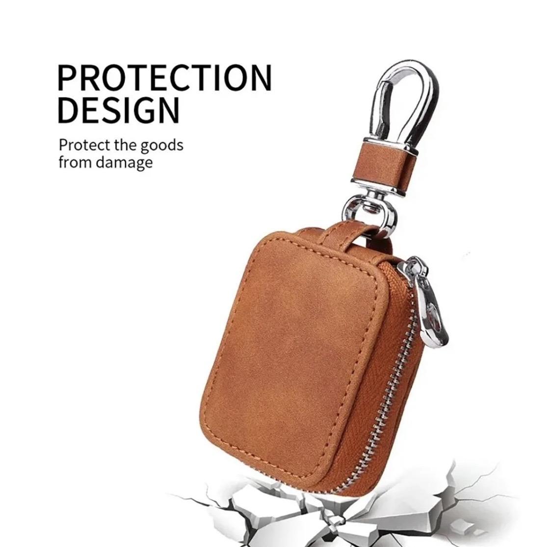 Stylish Solid Color Hook-Style Earphone Case, Universal Leather Case for AirPods 1/2/3/Pro, Dustproof & Waterproof & Anti-scratch Travel Wireless Earbuds Bag, Audio & Video Accessories