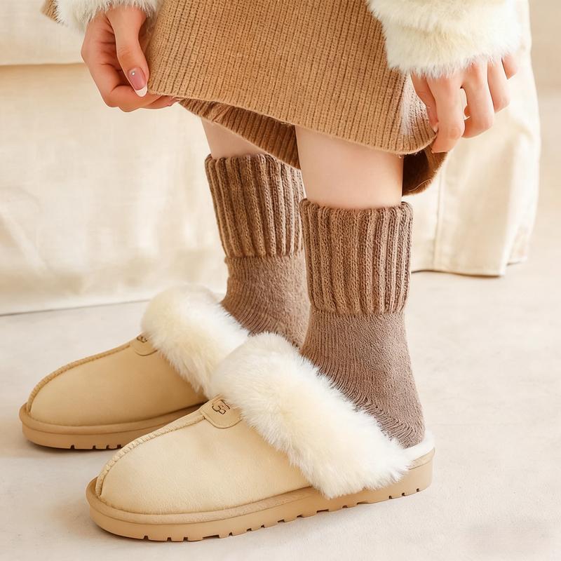 5/10/15 Pairs Women's Solid Mid calf Socks, Casual Soft Comfy Warm Socks for Fall & Wintel Women's Socks for Daily Wear