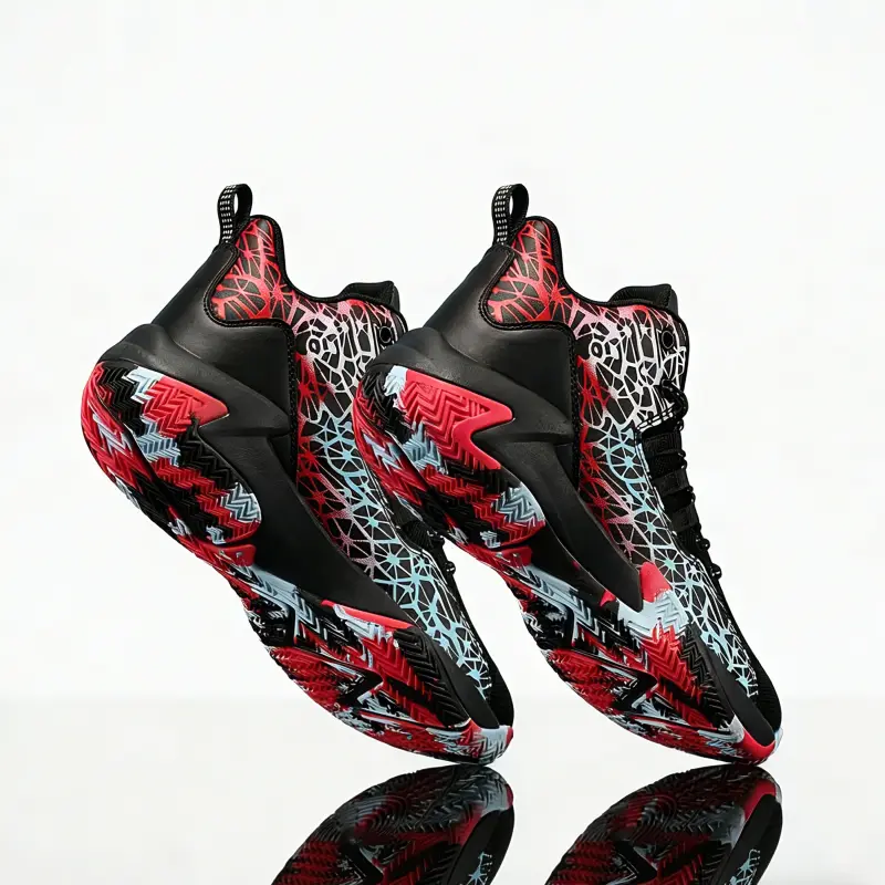 Men's High-Top Basketball-Inspired Trainers, Lace Up Nonslip Gym and Court Sneakers with Shock-Absorbing Soles, Training Shoes, Men’s Shoes, Basketball-Inspired Casual Trainers, Basketballshoe, Highcut Shoes campingessentials