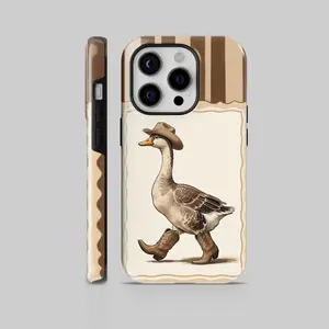 Funny Goose Cowboy Phone Case, Western Humor, Tough or TPU iPhone 17 16 15 14 13 12 Plus Pro Max