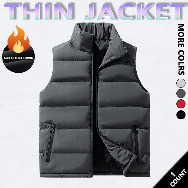 Mens Vest Jacket Warm Sleeveless Jackets Winter Waterproof Zipper Coat Autumn Stand-up Collar Casual Waistcoat Brand ClothingPlease check the size chart before purchasing.