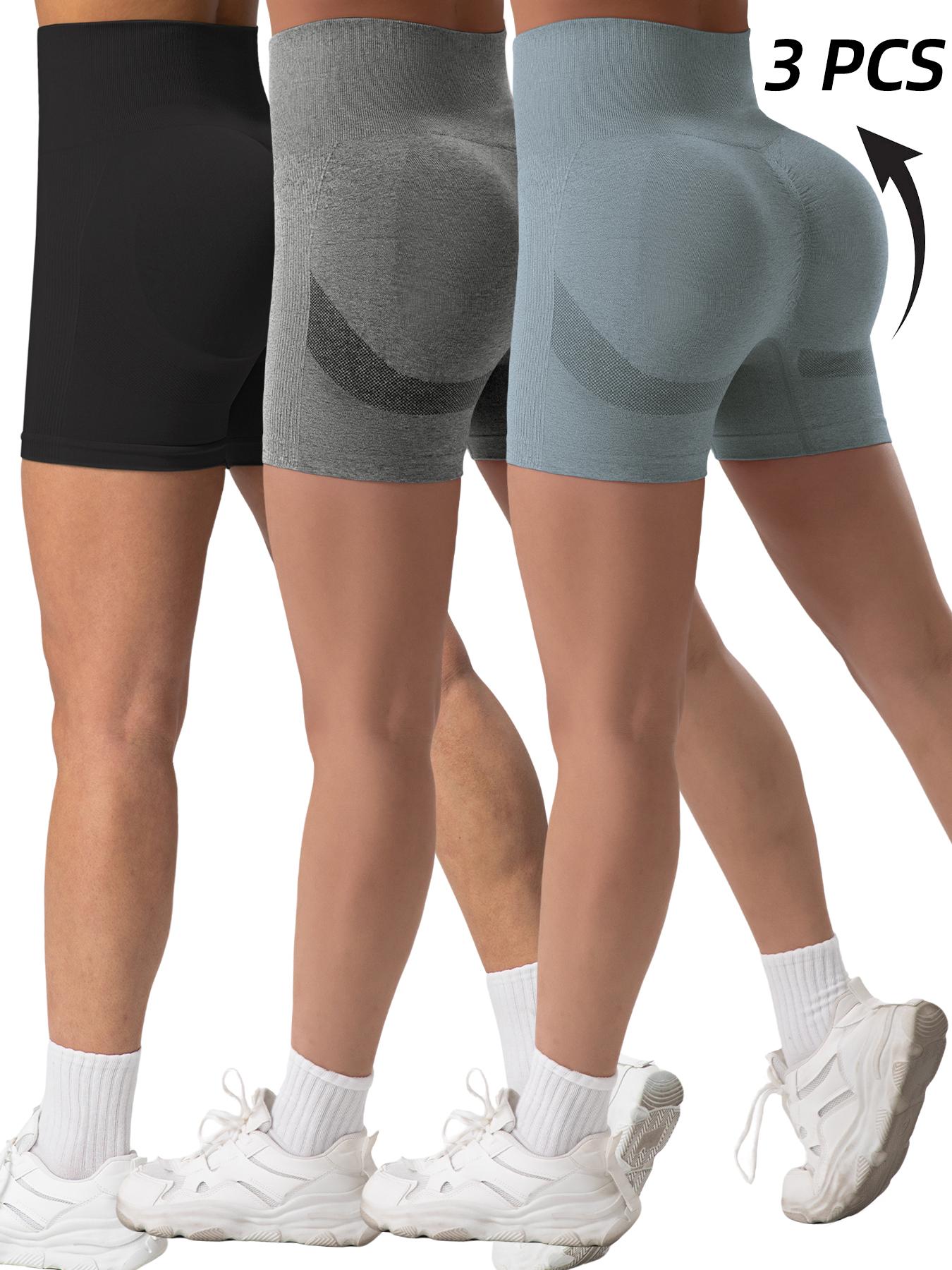 CHRLEISURE 3PCS High Waisted Cycling Shorts Yoga Shorts Summer Cycling And Sports Yoga Shorts Combination Gymshorts Workout