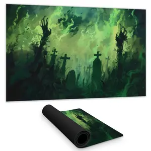 MWW C1DM1424LQ85NN 14 x 24 in. Reaching Hell - Turquoise Gaming Mat for Home Decor - Stylish