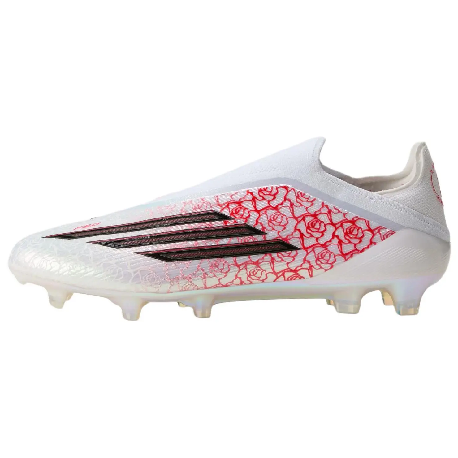 Lamine Yamal x adidas F50 Elite Laceless FG Soccer Cleats - Cloud White, Black, Lucid Red