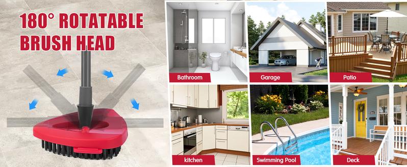 For O-cedar Microfiber Spin Mop Heads Refills & Scrub Brush for O-Cedar Easywring Spin Mop 1 Tank System Scrub Replacement Deep Cleaning Pack