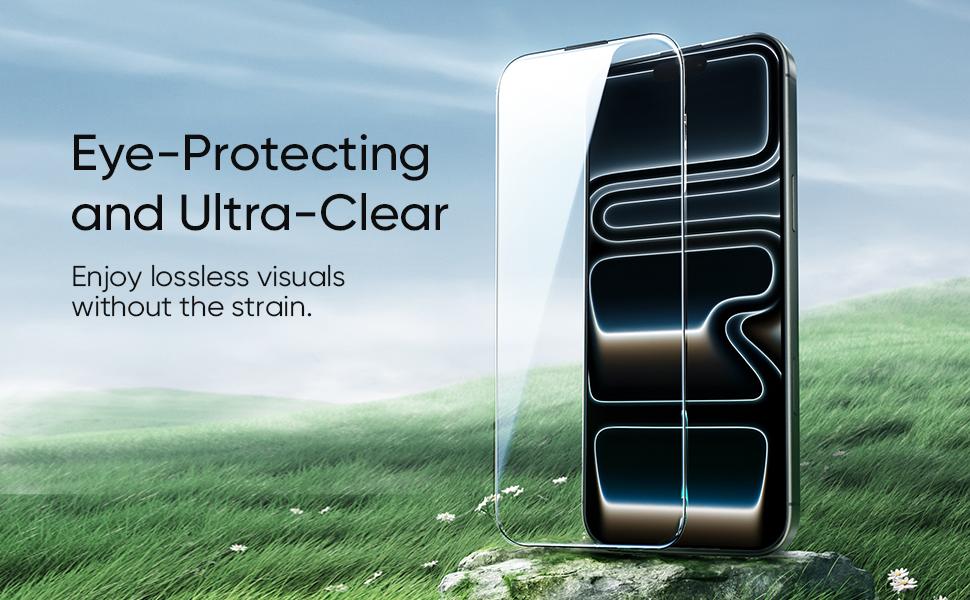 New-MAGIC JOHN 2-Pack Screen Protector for iPhone, Samsung, and Google–Crystal Clear, Scratch-Resistant, Ultra-Smooth Touch, Privacy Protection, Circular Polarized Eye Protection, Easy Installation