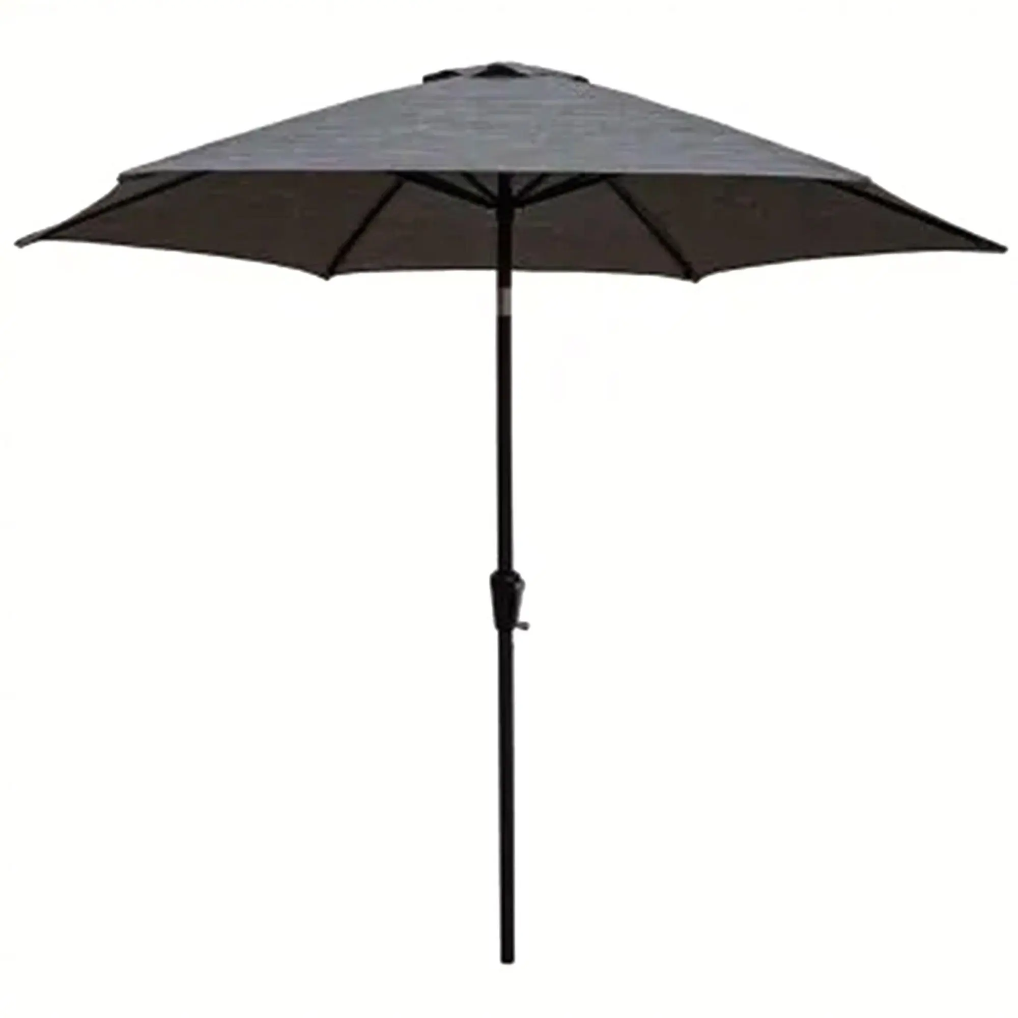 Four Seasons Courtyard Tuscany Market Aluminum Umbrella w/ Crank and Tilt, Gray